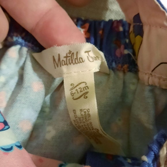 Matilda Jane infant overalls dress 6-12 months NWT - Picture 8 of 9
